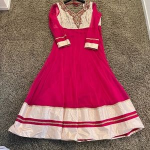 Pink anarkali
